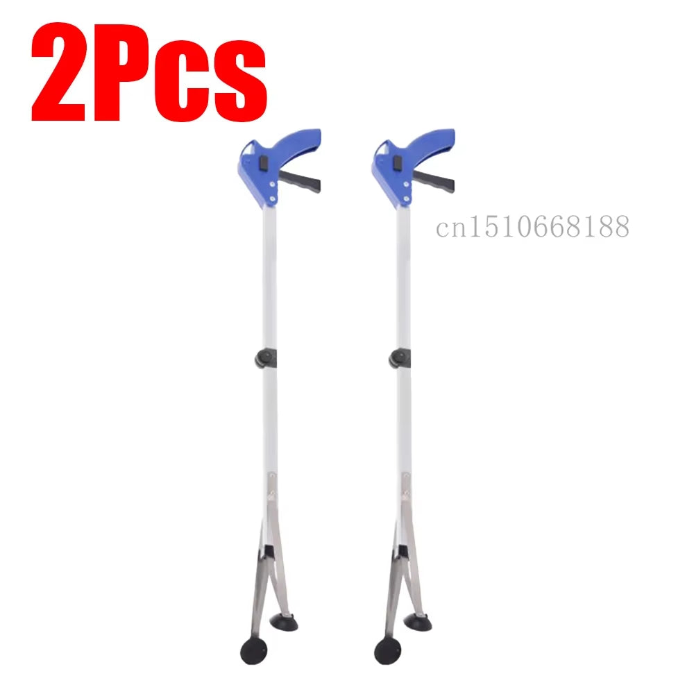 1/2/3Pcs Folding Garbage Picker Household Aluminum Alloy Trash Grabber Waste Leaves Pick Cleaning up Clip Garden Cleaning Tool