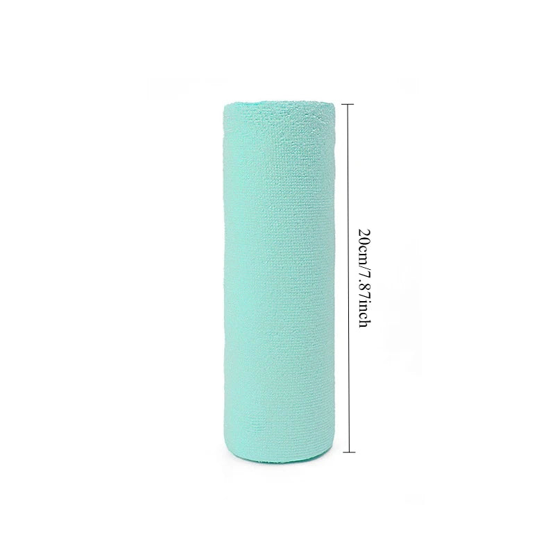 Reusable Cleaning Wipe Household Kitchen Cloth Microfiber Towel Rolls Dish Rags Wash Paper Towel Replacement 1 Roll of 20 Sheets