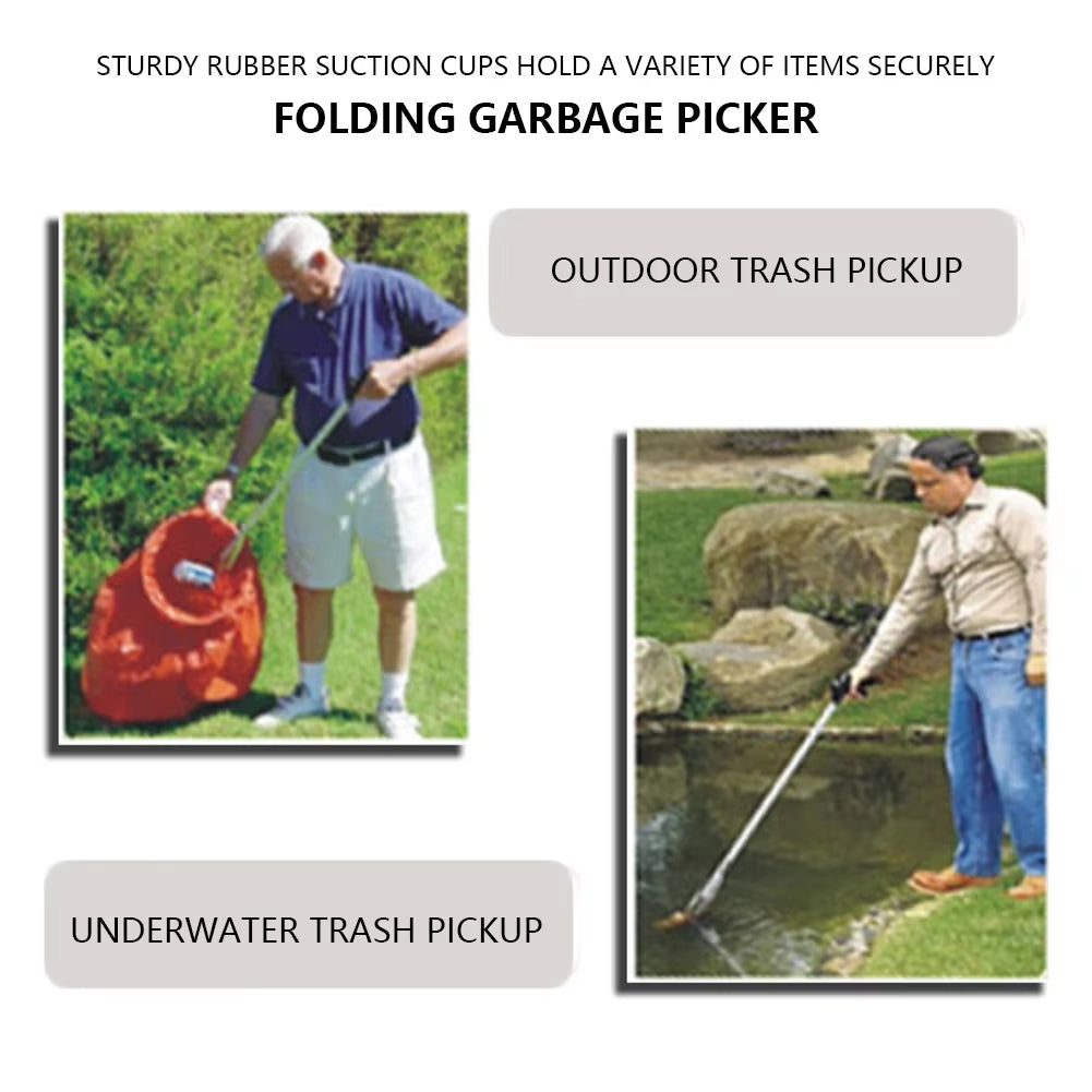 1/2/3Pcs Folding Garbage Picker Household Aluminum Alloy Trash Grabber Waste Leaves Pick Cleaning up Clip Garden Cleaning Tool