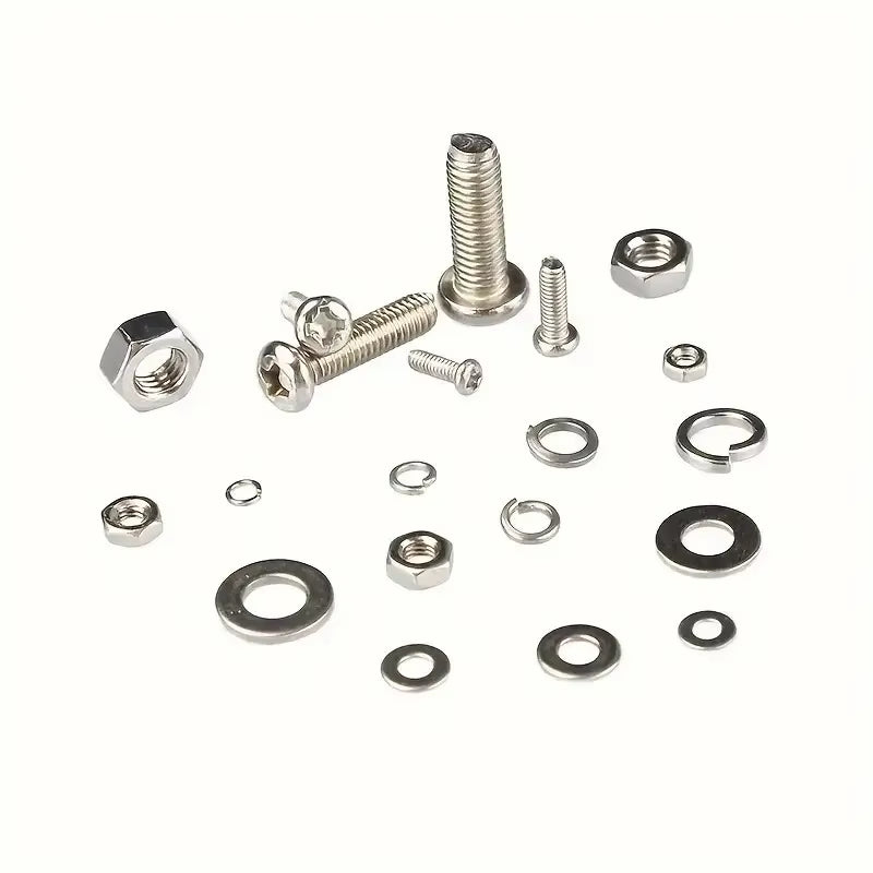 320Pcs Premium Stainless Steel Screw and Nut Assortment Kit - Corrosion-Resistant, Snap-In Nuts, M2 to M5 Sizes - Ideal for DIY,