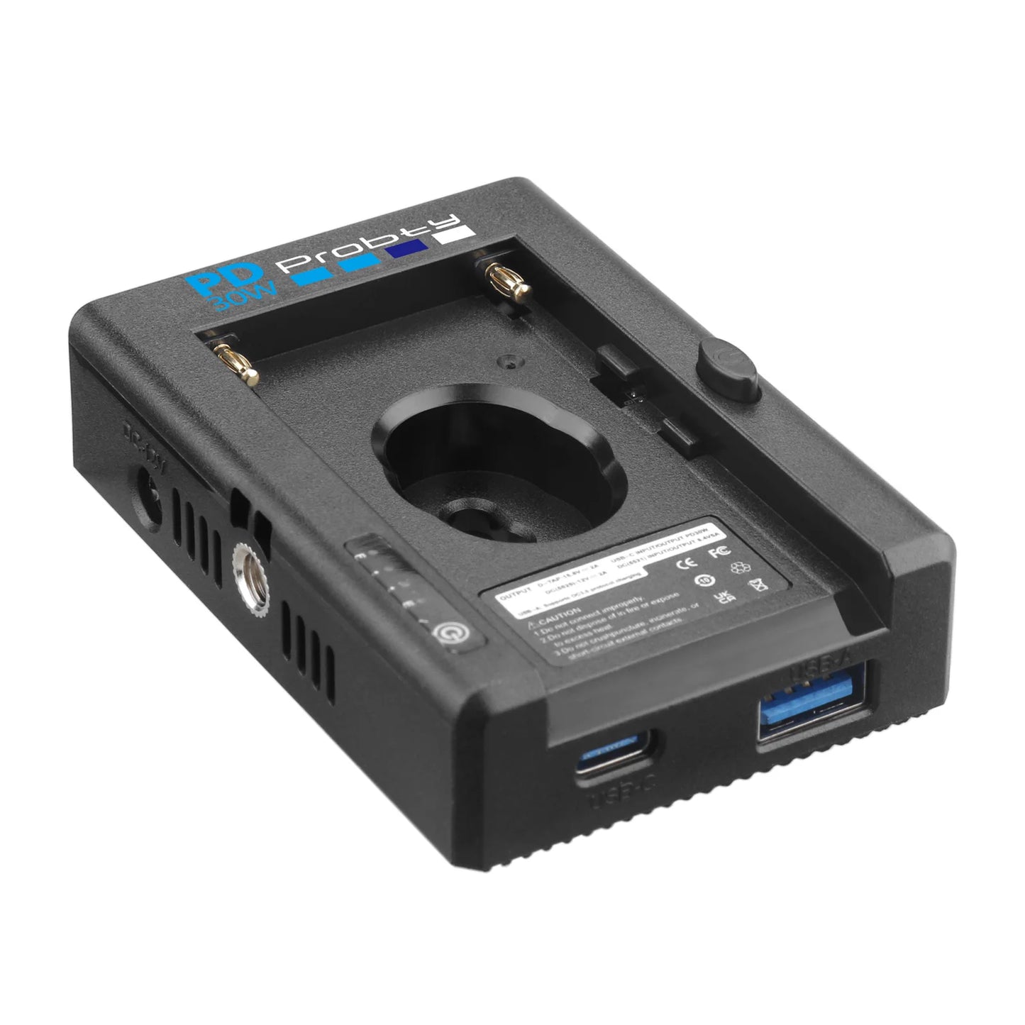 NP-F Battery Adapter Plate for Sony NP-F Battery W PD30W Charging Port 12V 8.4V D-TAP Output Port LED Low Battery Indicator