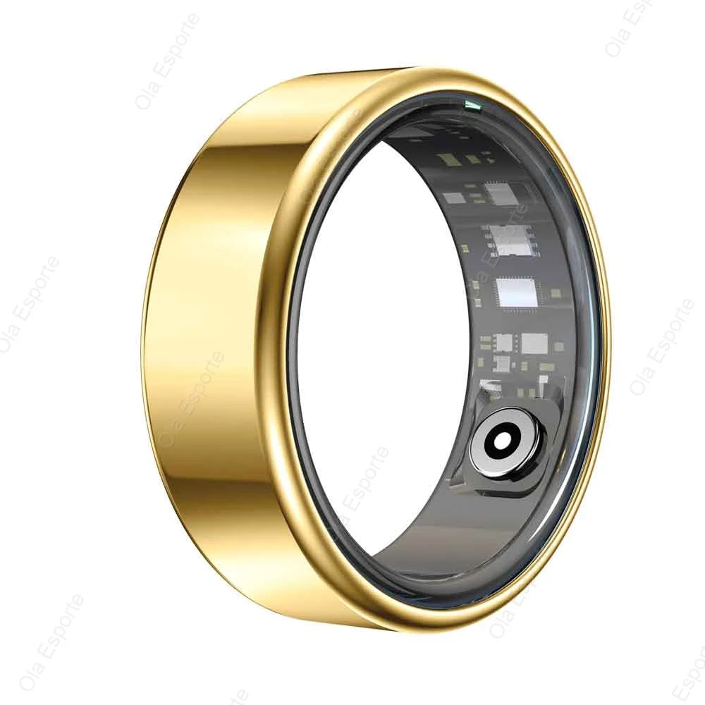 2025 New Smart Ring Men Women, Heart Rate Blood Oxygen and Sleep Monitor Smartring IP68 & 5ATM Waterproof, Multi-Sport Mode Ring