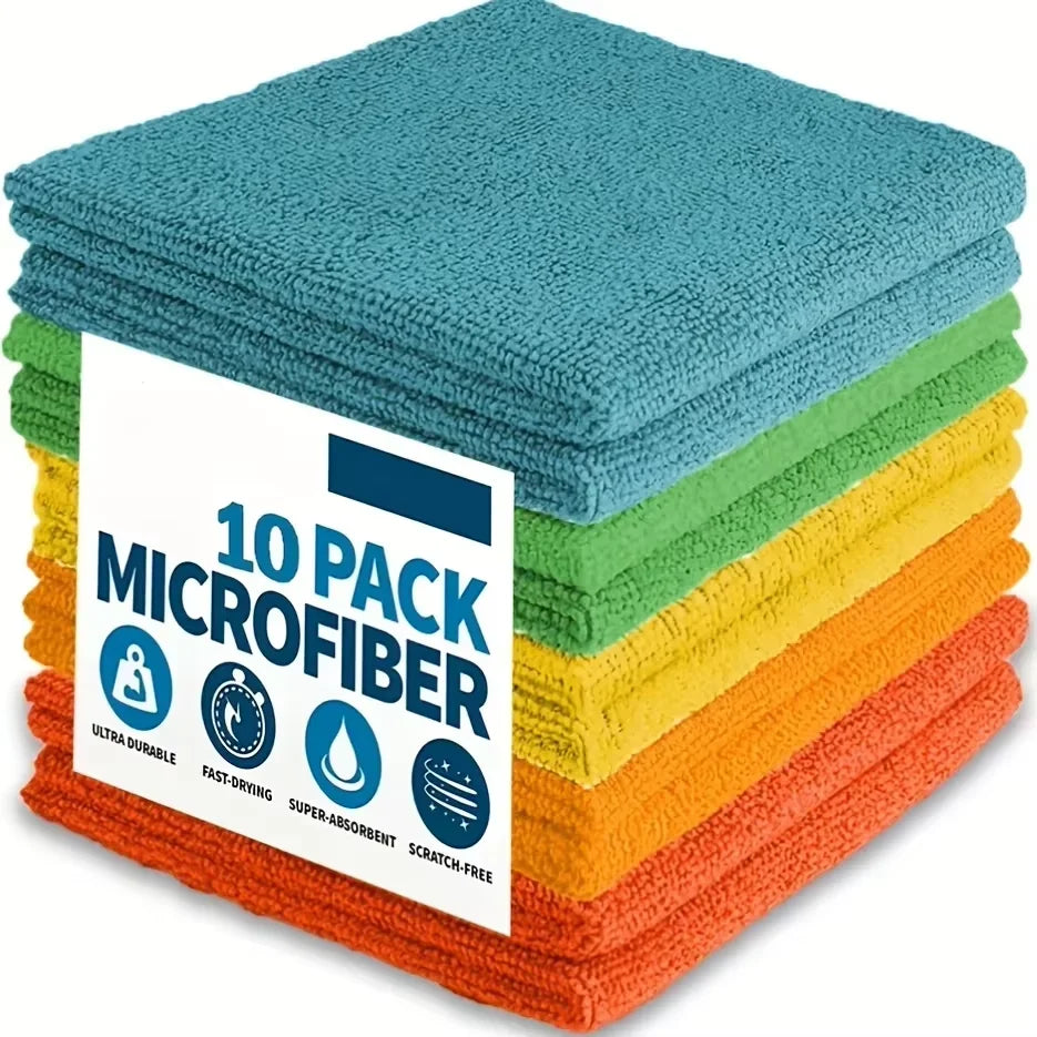 5/10/20Pcs Kitchen Towel, Ultra-Fine Fiber Light Gray Cleaning Cloth Set, Absorbent, Soft and Stain-Removing Cloth