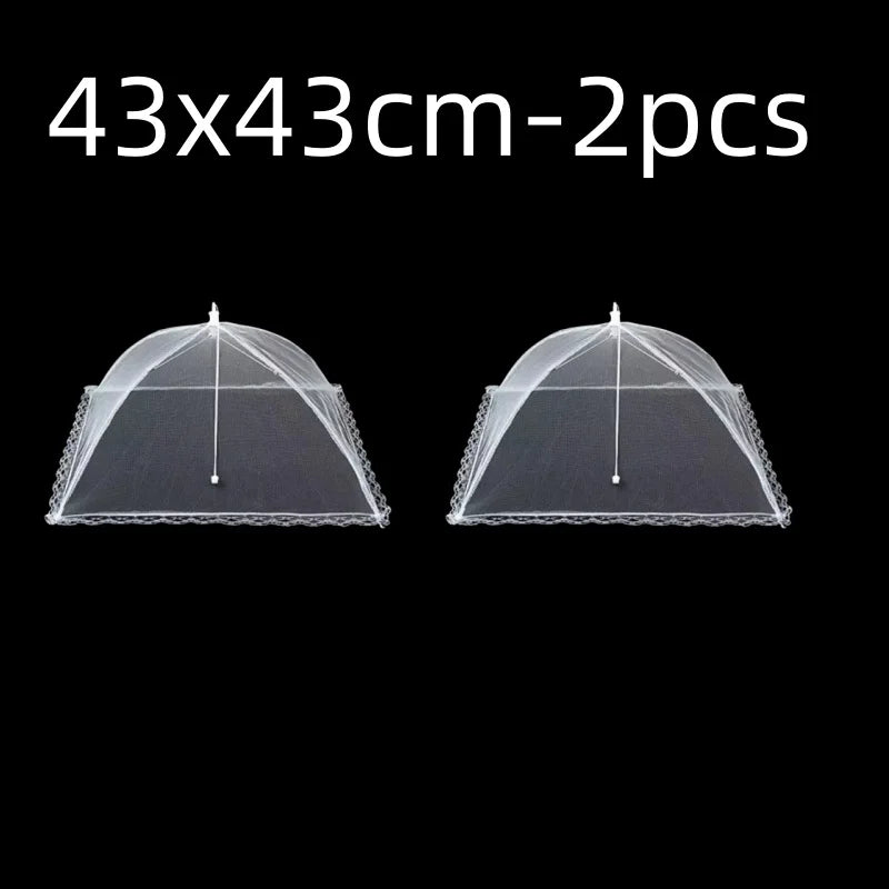 Foldable Food Mesh Cover Fly anti Mosquito Pop-Up Food Cover Umbrella Meal Vegetable Fruit Breathable Cover Kitchen Accessories