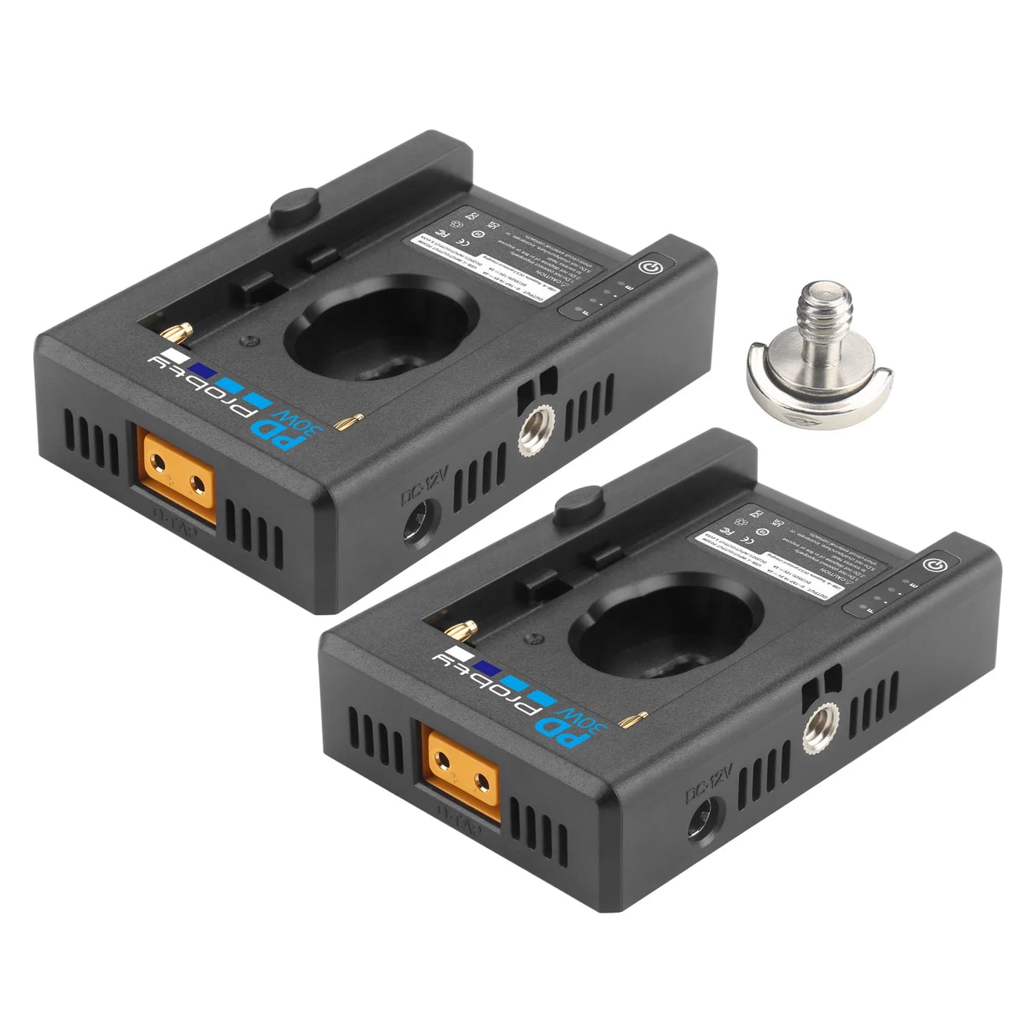NP-F Battery Adapter Plate for Sony NP-F Battery W PD30W Charging Port 12V 8.4V D-TAP Output Port LED Low Battery Indicator