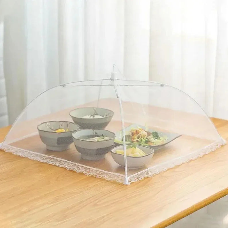 Foldable Food Mesh Cover Fly anti Mosquito Pop-Up Food Cover Umbrella Meal Vegetable Fruit Breathable Cover Kitchen Accessories