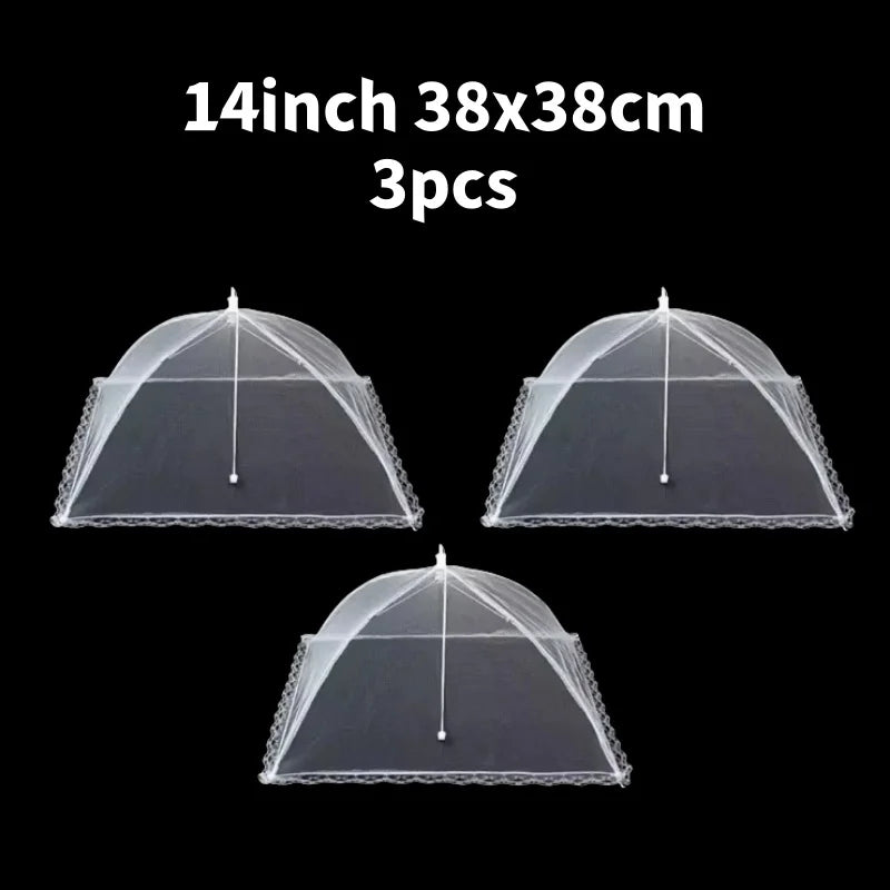 Foldable Food Mesh Cover Fly anti Mosquito Pop-Up Food Cover Umbrella Meal Vegetable Fruit Breathable Cover Kitchen Accessories