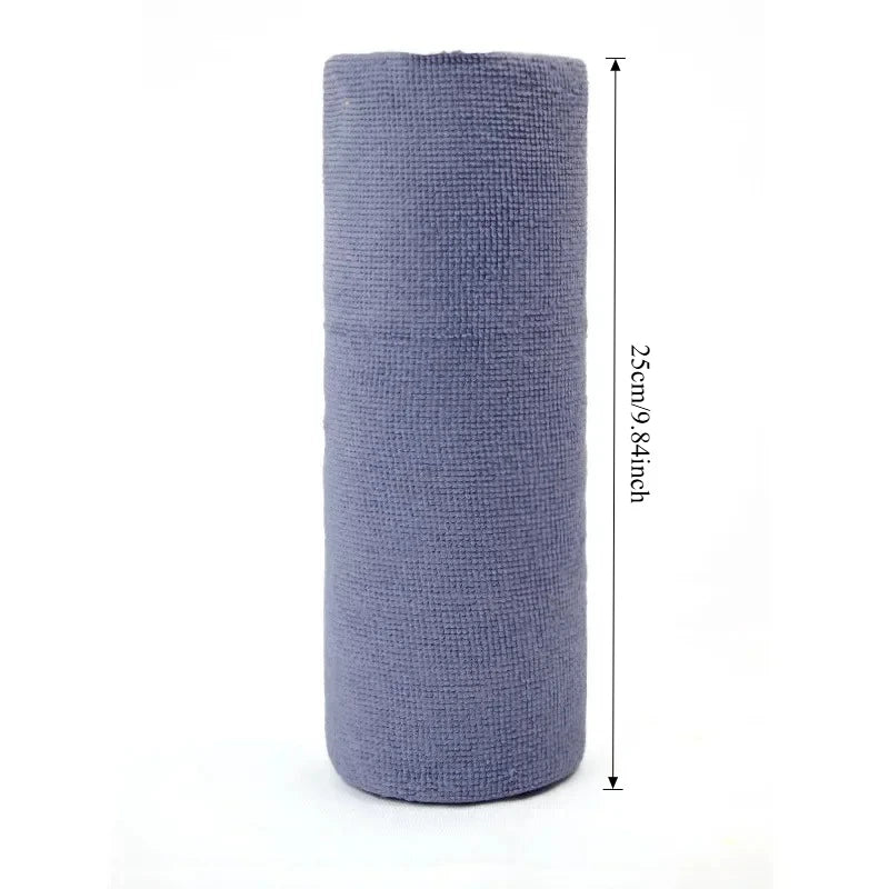 Reusable Cleaning Wipe Household Kitchen Cloth Microfiber Towel Rolls Dish Rags Wash Paper Towel Replacement 1 Roll of 20 Sheets