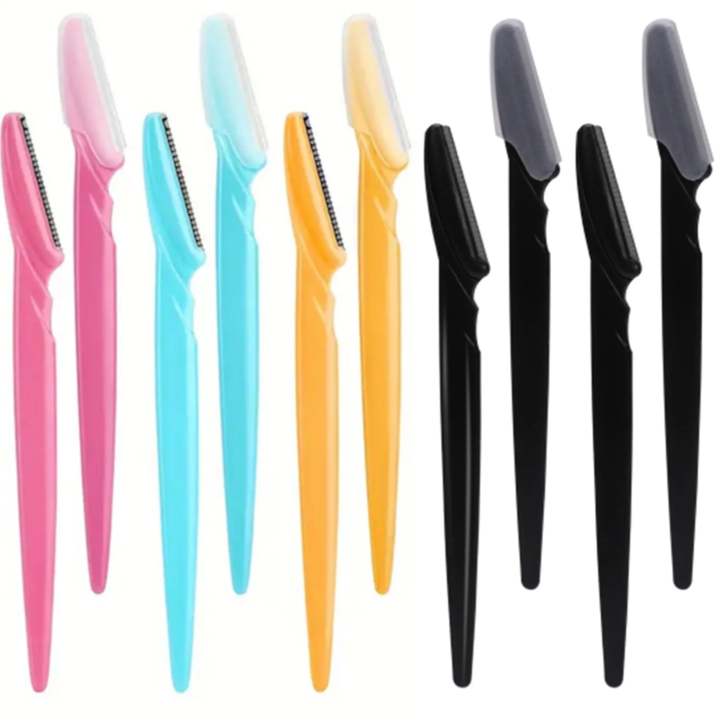 5/10/30/40Pcsbrow Razor and Face Razor for Women and Men, Eyebrow Hair Trimmer and Shaver with Protective Cover,Safe